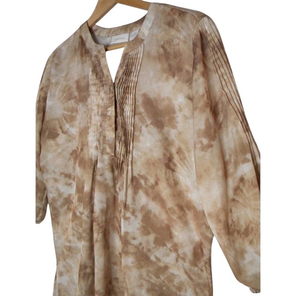 Chico's Watercolor Boho Tunic Blouse M - Picture 7 of 8